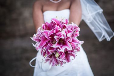 Brautstrauß mit Lilien